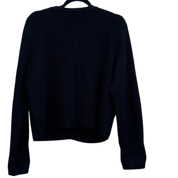 GAP 100% Cotton Black Crewneck Cardigan Lady Jacket Size Large - Picture 4 of 11